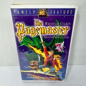 Vintage The Pagemaster VHS 1994 Movie Tape Macaulay Culkin Christopher Lloyd